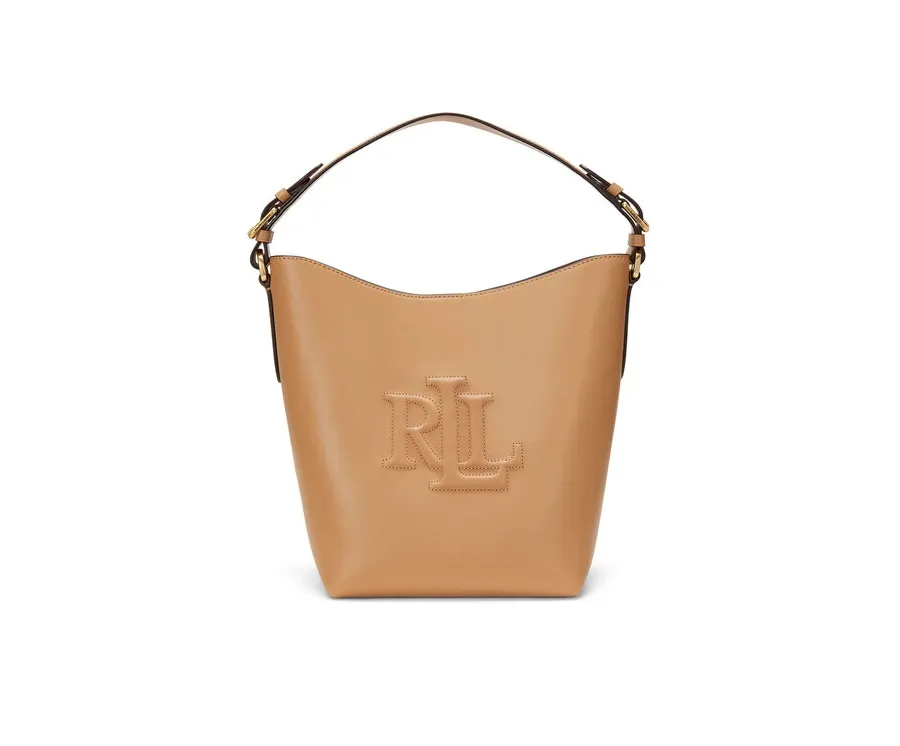 obrazek 1 LAUREN RALPH LAUREN Torebka Medium Witley Leather Bucket Bag 431950855008 Brązowy