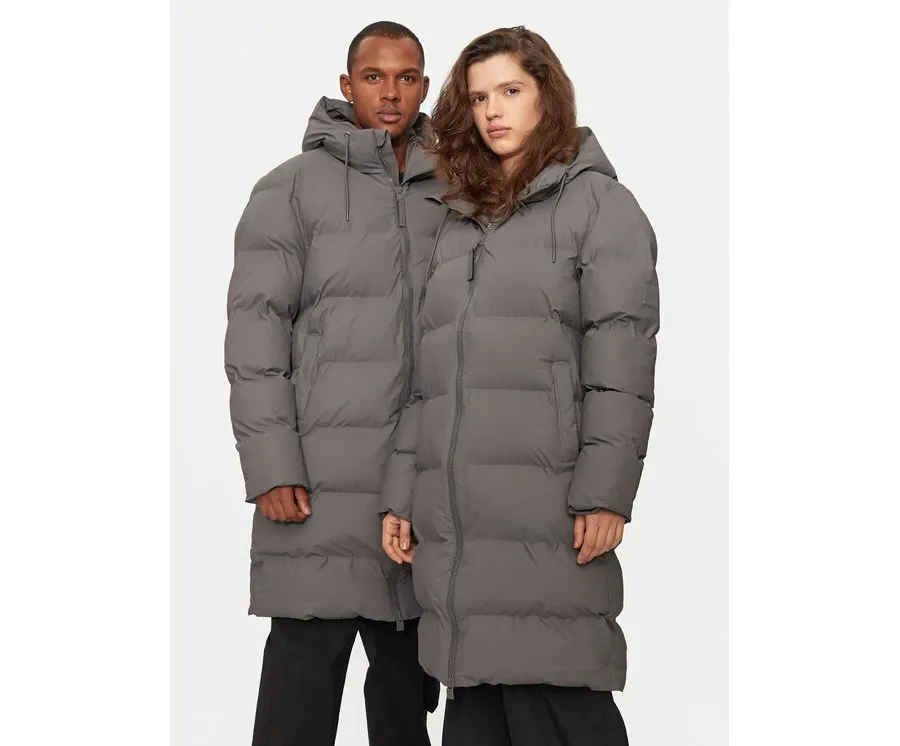 obrazek 1 Rains Kurtka zimowa 15130 Szary Regular Fit