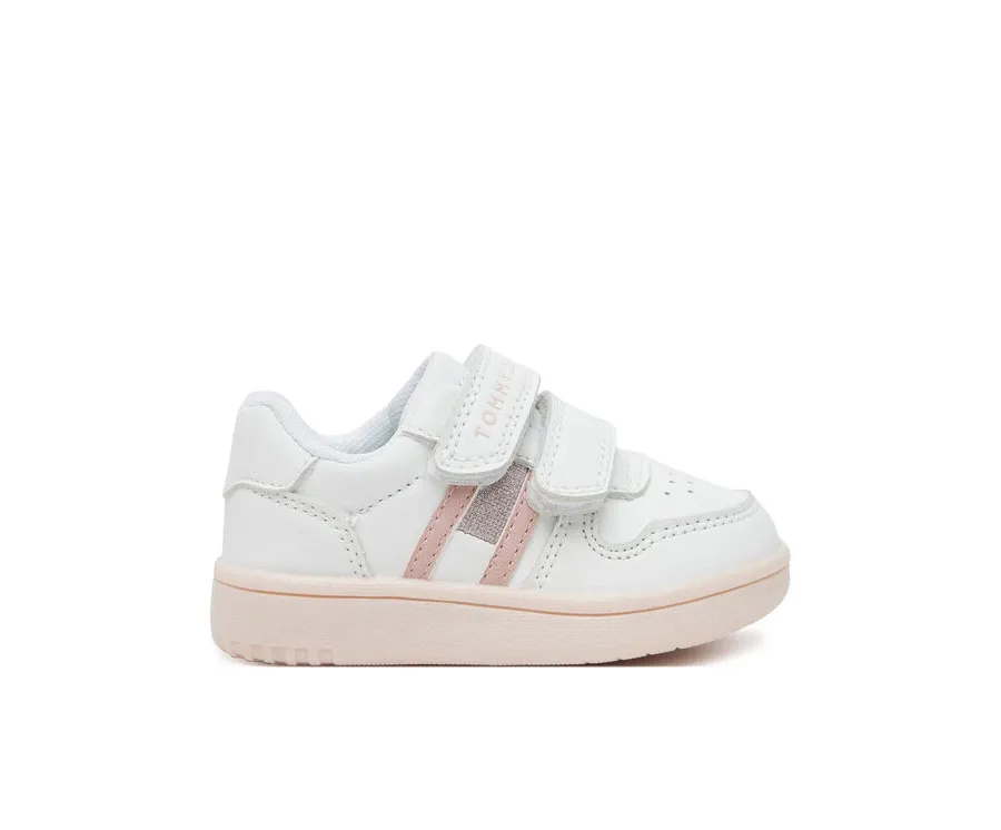 obrazek 1 Tommy Hilfiger Sneakersy Flag Low Cut Velcro Sneaker T1A9-33730-1439 M Biały