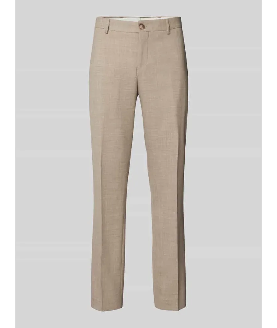 obrazek 1 Spodnie materiałowe o kroju slim fit z tkanym wzorem model ‘OASIS’