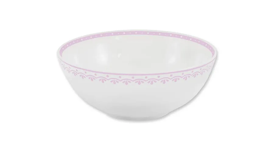 obrazek 1 Luksusowa miska z porcelany zdobiona różowym ornamentem - wariant 3 – Leander