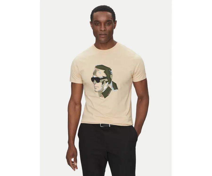 obrazek 1 KARL LAGERFELD T-Shirt 755067 552241 Beżowy Regular Fit