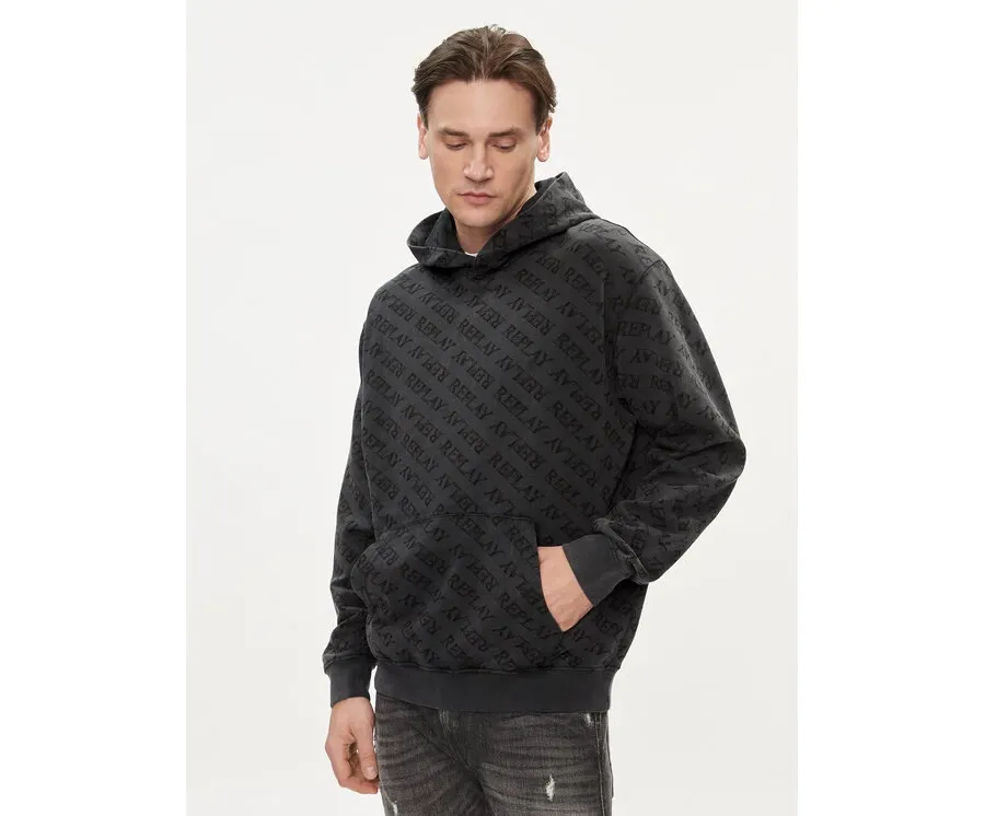 obrazek 1 Replay Bluza M6719.000.74052 Czarny Regular Fit REPLAY