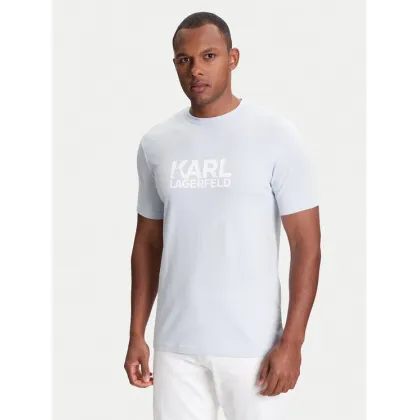 Zdjęcie KARL LAGERFELD T-Shirt 755087 553235 Błękitny Regular Fit