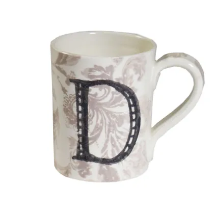 Picture Ceramic mug with the letter D - Virginia Casa