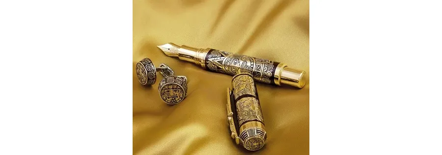 obrazek 6 Gold Fountain Pen Mayan Calendar Montegrappa