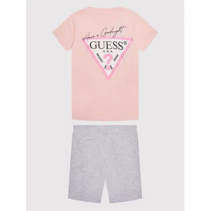 Zdjęcie Guess Komplet t-shirt i szorty sportowe H1BJ10 K8HM0 Różowy Regular Fit