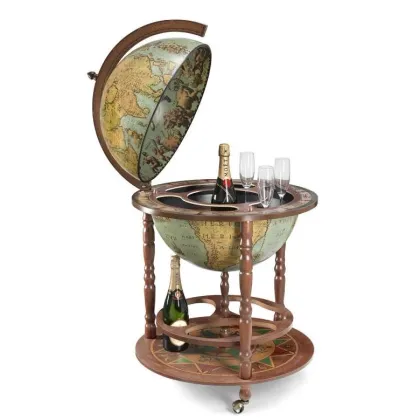 Zdjęcie Vintage barowy globus z szeroką dolną półką „Calipso Laguna”
