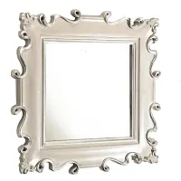 Picture Italian Fairmont mirror with Silver leaf decoration and a beautiful shape - 3SC