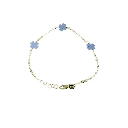 Zdjęcie Stylowa bransoletka z czterolistnymi koniczynkami