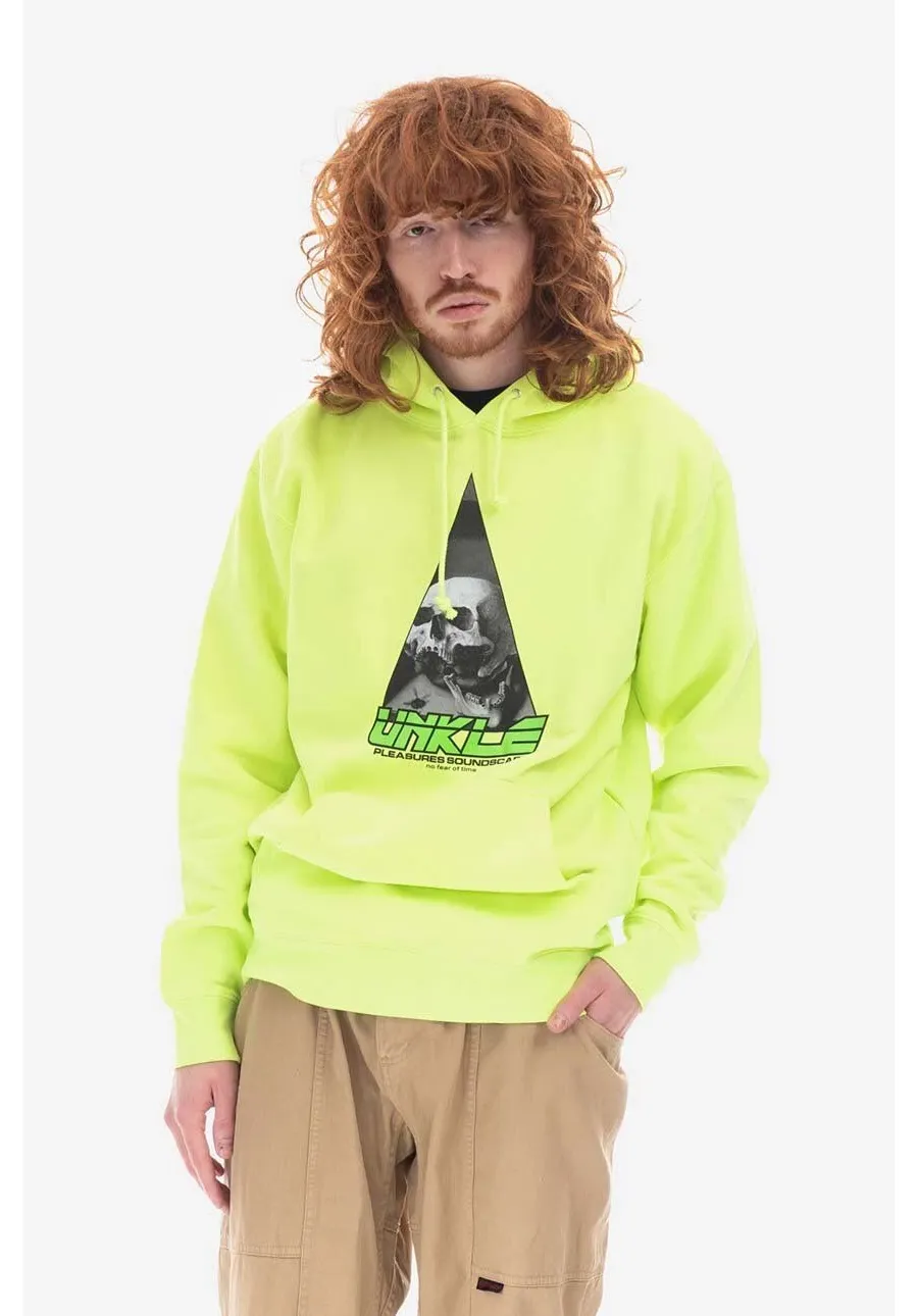 obrazek 1 PLEASURES bluza bawełniana Soundscape Hoodie męska kolor zielony z kapturem z nadrukiem P22U006-YELLOW P22U006-YELLOW