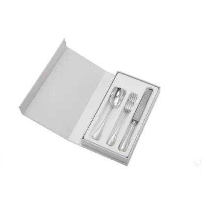 Zdjęcie Stylowy posrebrzany 3-elementowy zestaw sztućców dla dziecka - Zaramella Argenti