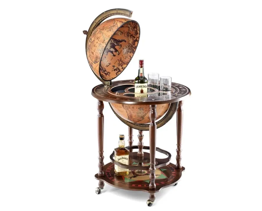 obrazek 1 Drewniany globobar na alkohol Minosse - Zoffoli 42 cm