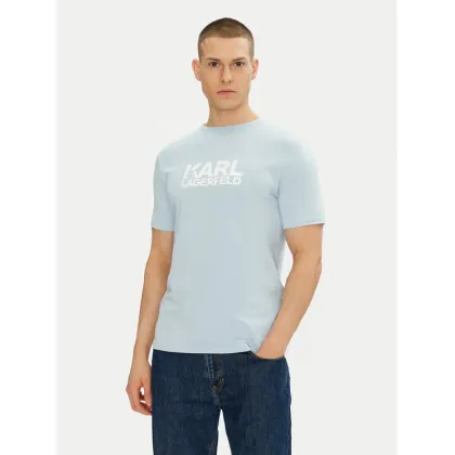 Zdjęcie KARL LAGERFELD T-Shirt 755087 552235 Błękitny Regular Fit