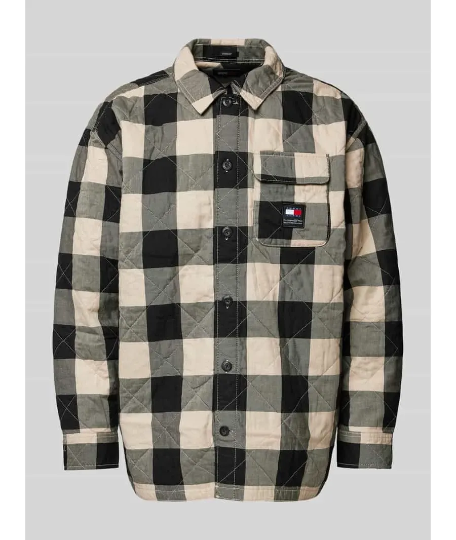 obrazek 1 Kurtka koszulowa o kroju regular fit z listwą guzikową model ‘CHECK’