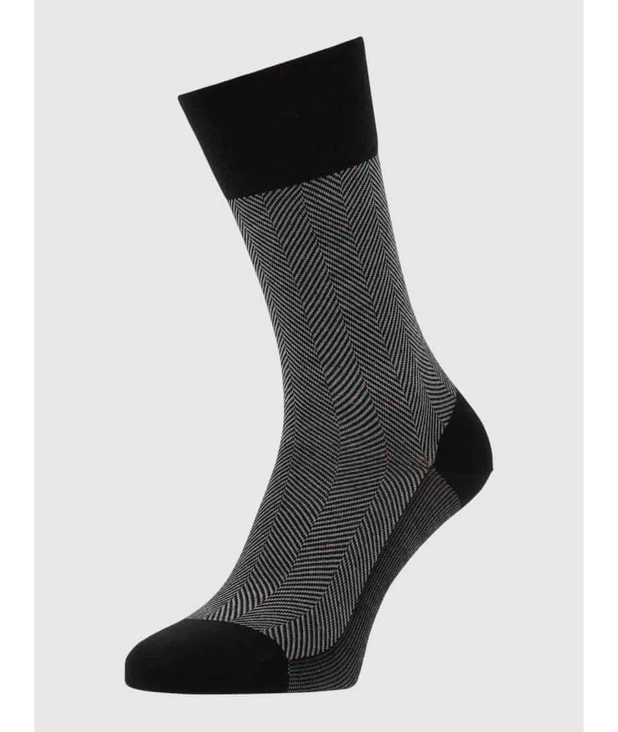 obrazek 1 Skarpety z mieszanki wełny merino model ‘Sensitive Herringbone’