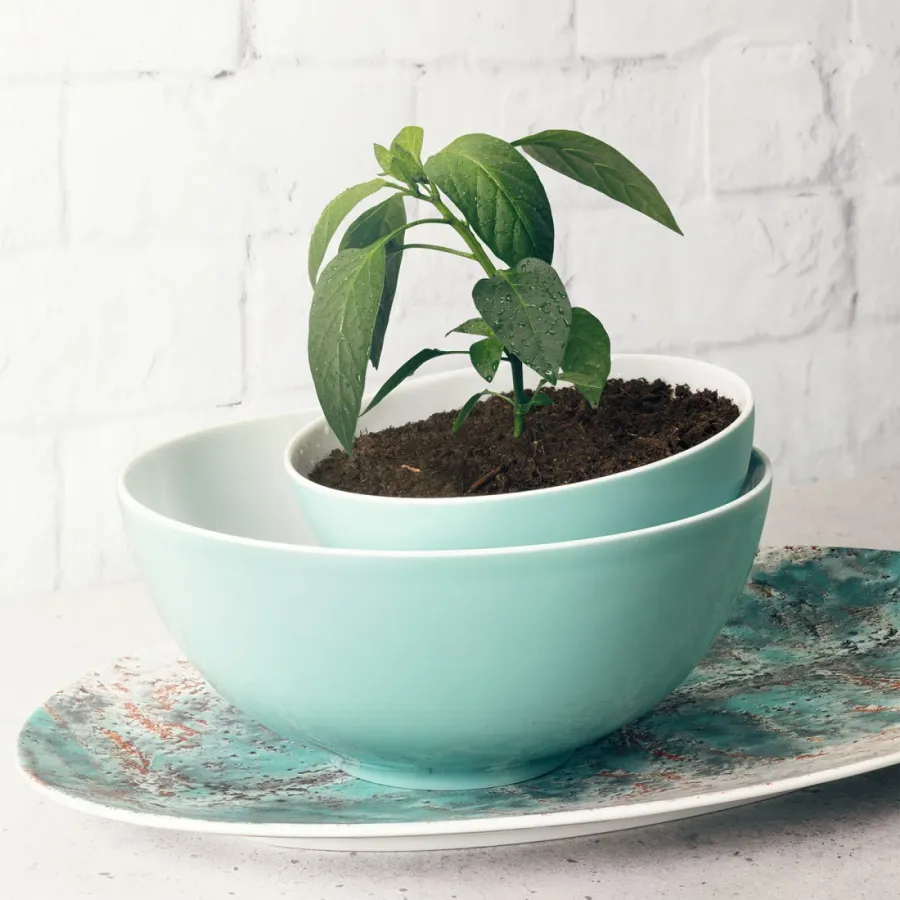 obrazek 4 Porcelanowa stylowa sosjerka w kolorze turkusu - Seltmann Weiden