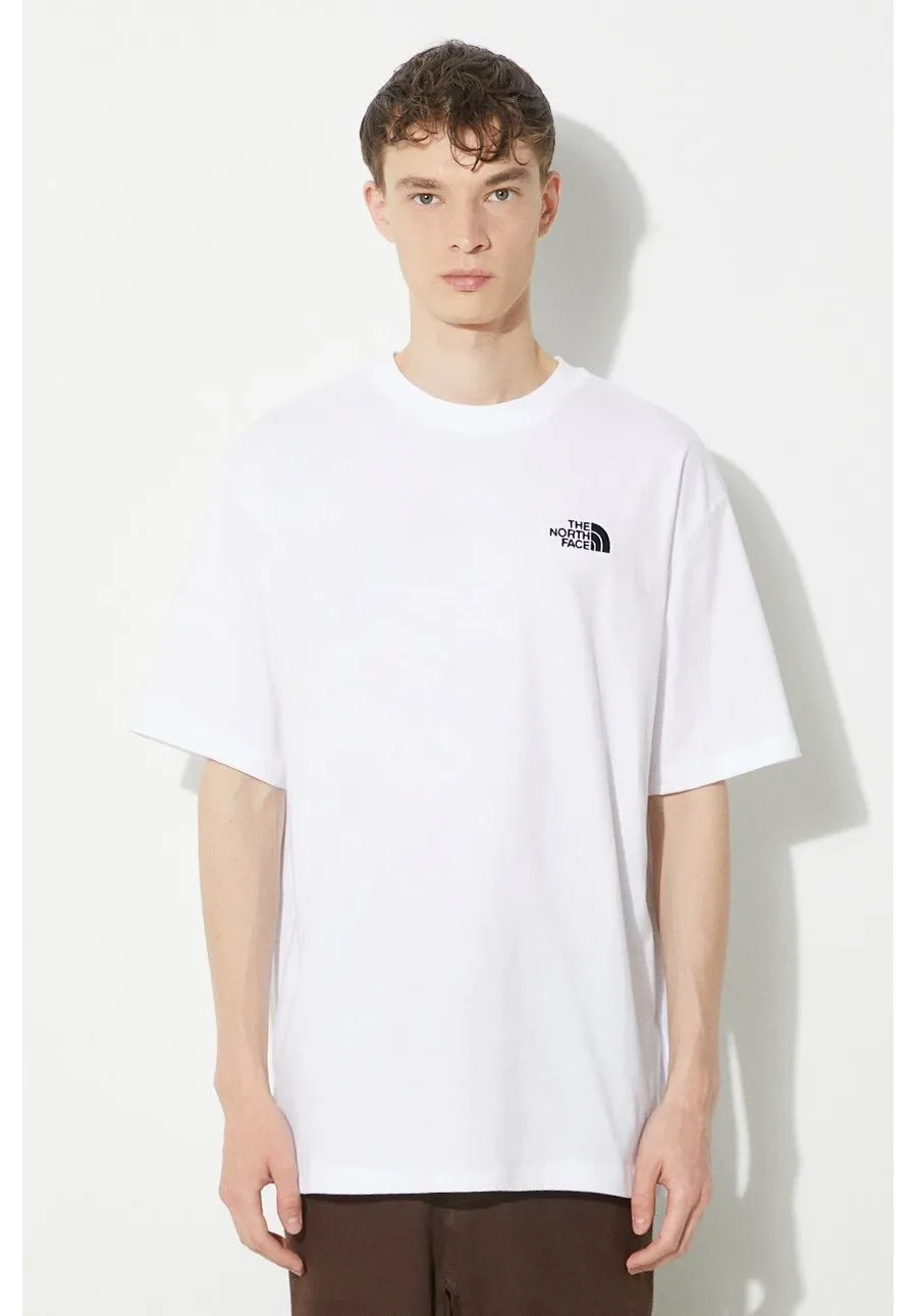 obrazek 1 The North Face t-shirt bawełniany M S/S Essential Oversize Tee męski kolor biały z aplikacją NF0A87NRFN41