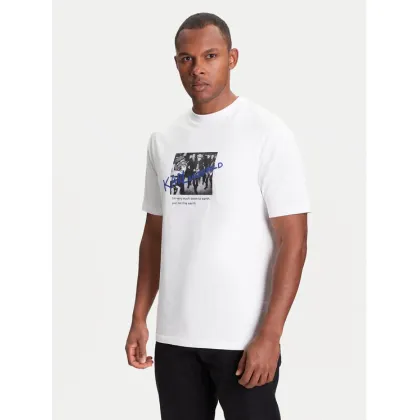 Zdjęcie KARL LAGERFELD T-Shirt 755143 553225 Biały Regular Fit