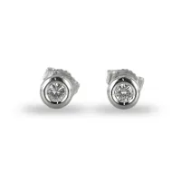 Picture Large stylish Cipollina earrings in white gold and diamonds