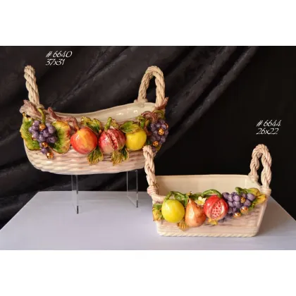 Picture Decorative ceramic baskets from Italy
