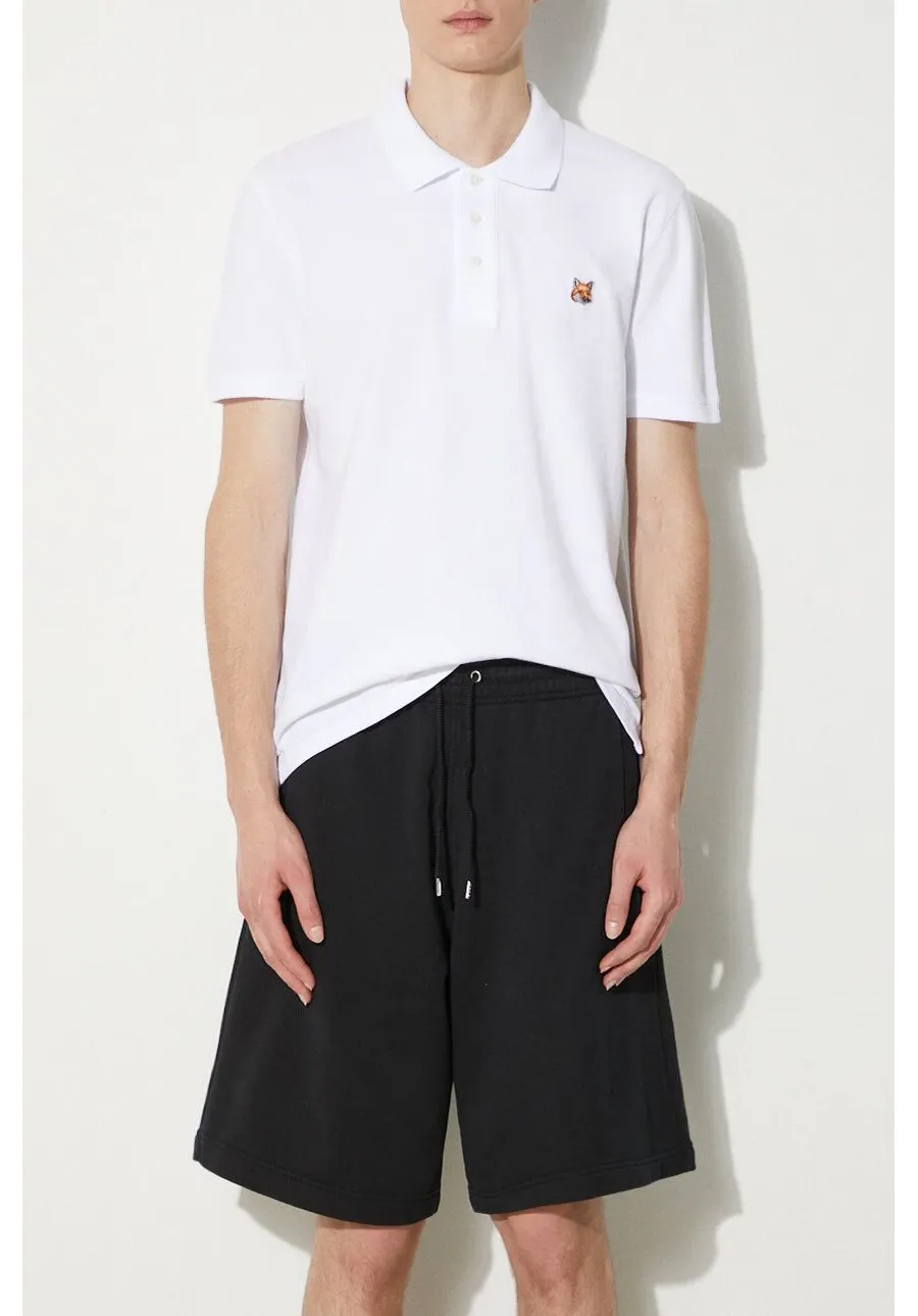 obrazek 1 Maison Kitsuné szorty bawełniane Bold Fox Head Patch Oversize Jog Shorts kolor czarny MM01121KM0001
