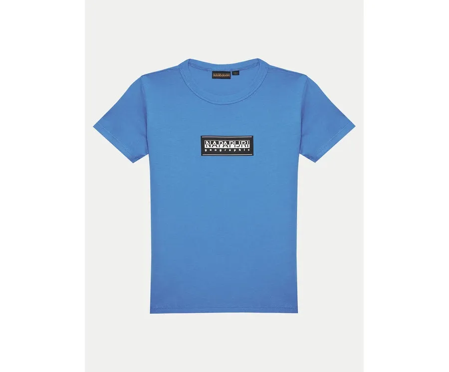 obrazek 1 Napapijri T-Shirt Chamois NP0A4ILE S Niebieski Regular Fit