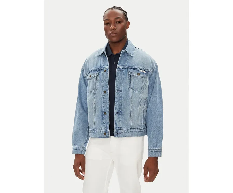 obrazek 1 Calvin Klein Jeans Kurtka jeansowa 90's Icon LV04RB794G Niebieski Regular Fit