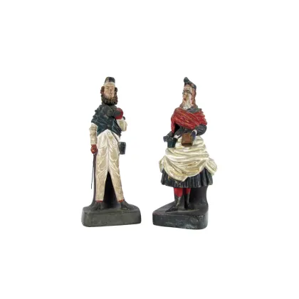 Picture A pair of terracotta sculptures, pen holders, early 20th century