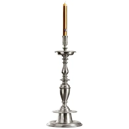 Zdjęcie Fantastyczny pewterowy świecznik jako dekoracja domowa - h 58 cm