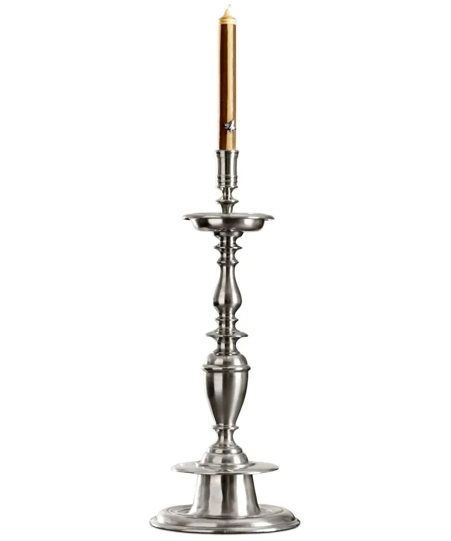 obrazek 1 Fantastyczny pewterowy świecznik jako dekoracja domowa - h 58 cm