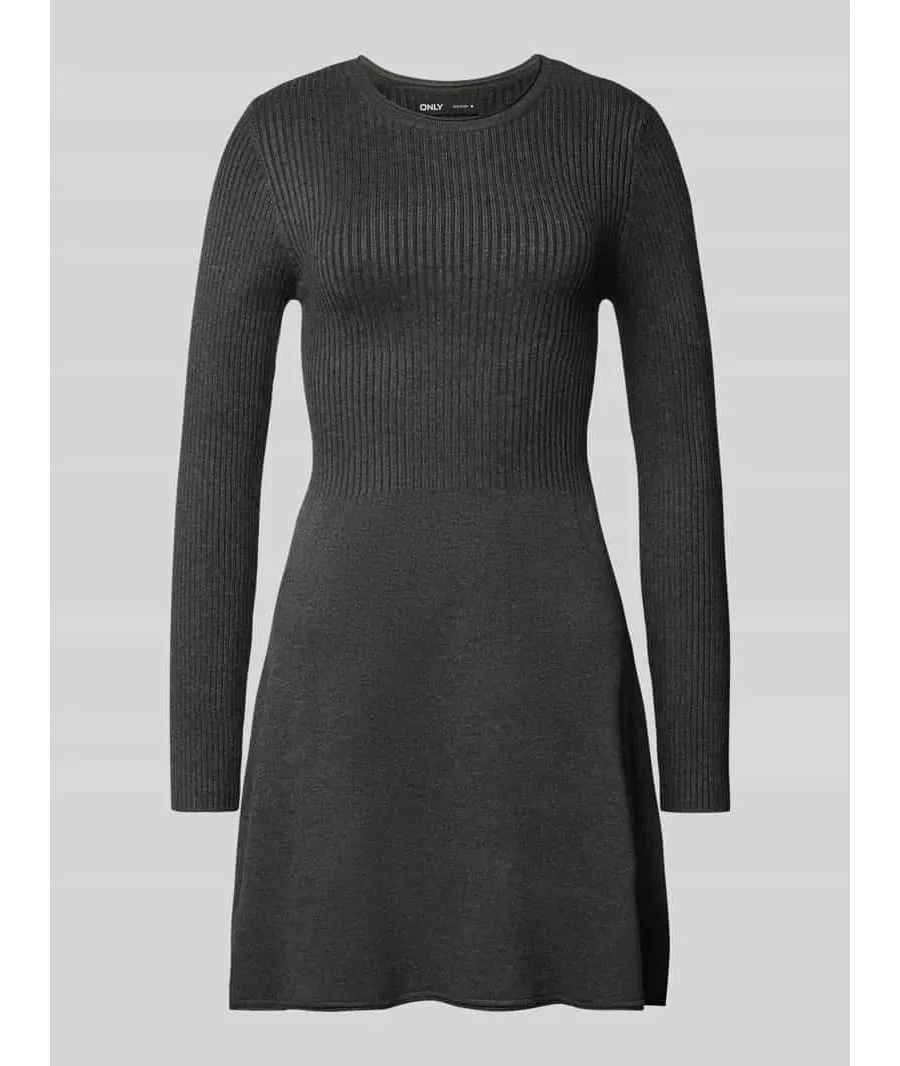 obrazek 1 Sukienka z dzianiny o kroju regular fit z prążkowanej dzianiny model ‘ALMA’