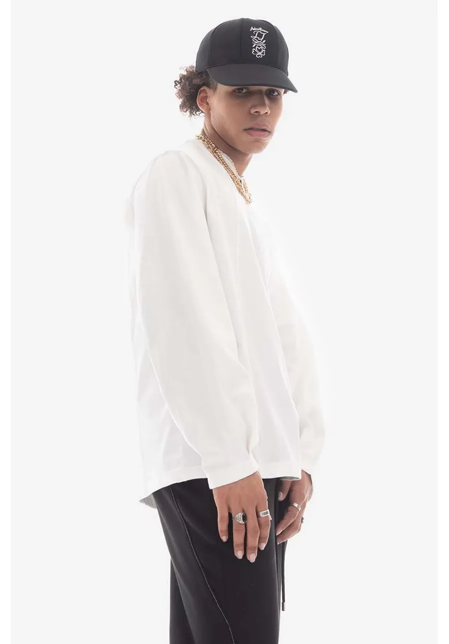 obrazek 1 Ader Error longsleeve bawełniany kolor biały gładki BMADSSTS0201WH-WH