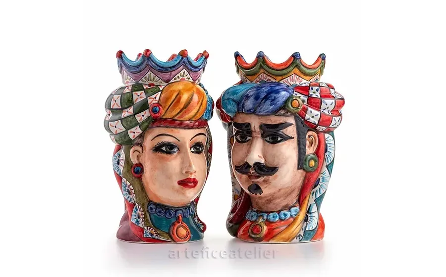 obrazek 1 Stylowa misternie zdobiona ceramiczna głowa kobiety