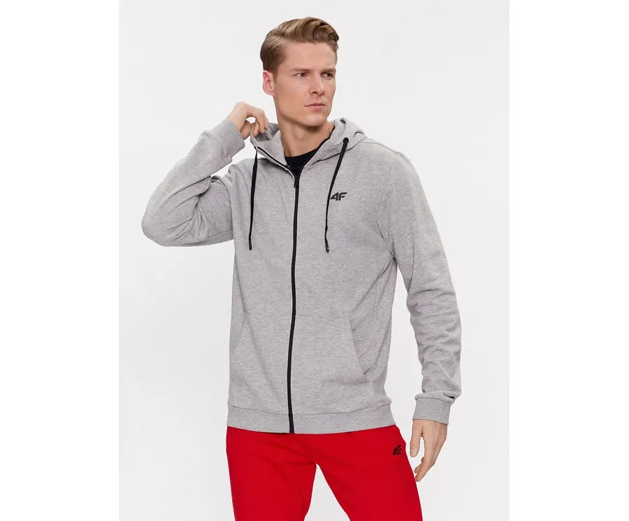 obrazek 1 4F Bluza 4FAW23TSWSM695 Szary Regular Fit