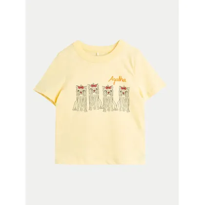 Zdjęcie Mini Rodini T-Shirt Agatha 2472014323 Żółty Regular Fit MINI RODINI