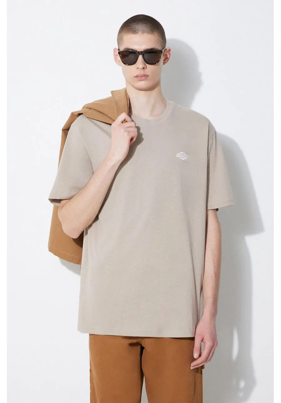 obrazek 1 Dickies t-shirt bawełniany kolor beżowy z aplikacją