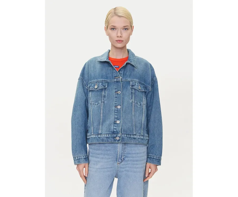 obrazek 1 HUGO Kurtka jeansowa Lou 50541559 Niebieski Regular Fit