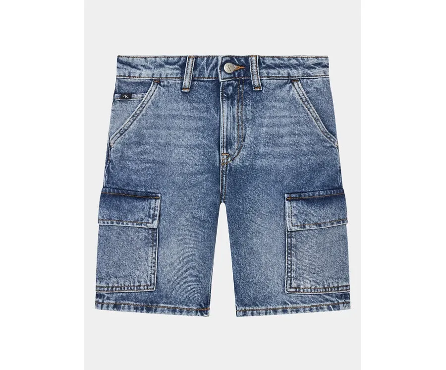 obrazek 1 Calvin Klein Jeans Szorty jeansowe Skater IB0IB02004 Niebieski Regular Fit