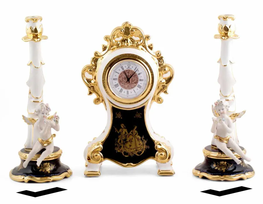 picture 1 Exclusive candlesticks in gold and white, with angels - Bruno Costenaro