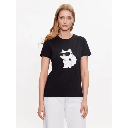 Zdjęcie KARL LAGERFELD T-Shirt Ikonik 2.0 Choupette 230W1703 Czarny Regular Fit