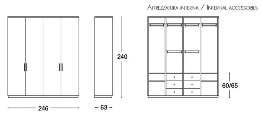 obrazek 4 Solidny mebel od włoskiego producenta - garderoba, szafa z kolekcji Augusta