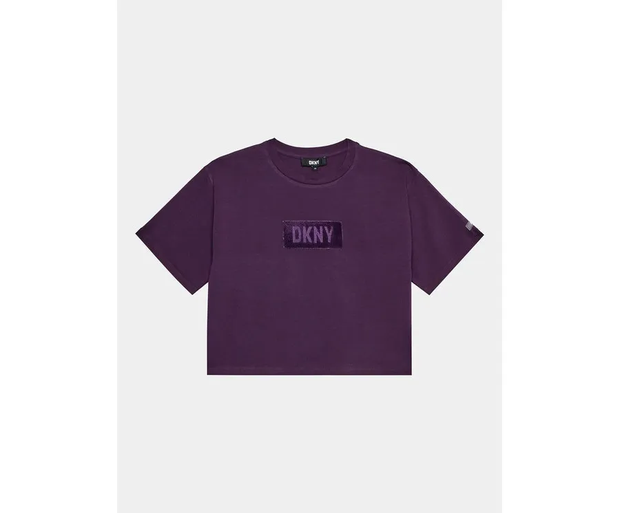 obrazek 1 DKNY T-Shirt D35T02 S Fioletowy Regular Fit