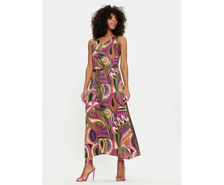 obrazek 1 Lola Casademunt by Maite Sukienka codzienna MS2416029 28N Kolorowy Regular Fit
