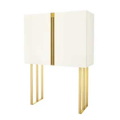 Zdjęcie Biała szafka z pozłacanymi detalami - Ana Roque