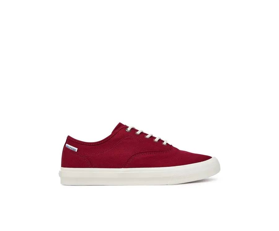 obrazek 1 Tommy Hilfiger Tenisówki Hi Vulc Oxford Twill FM0FM05400 Czerwony