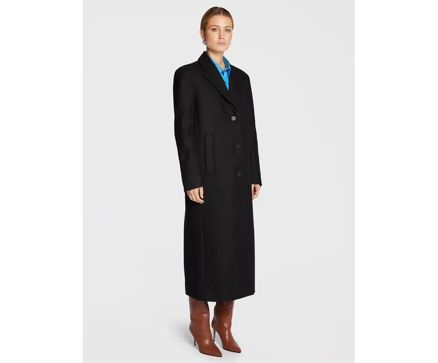 obrazek 1 Remain Płaszcz wełniany Boyle Coat RM1487 Czarny Boxy Fit