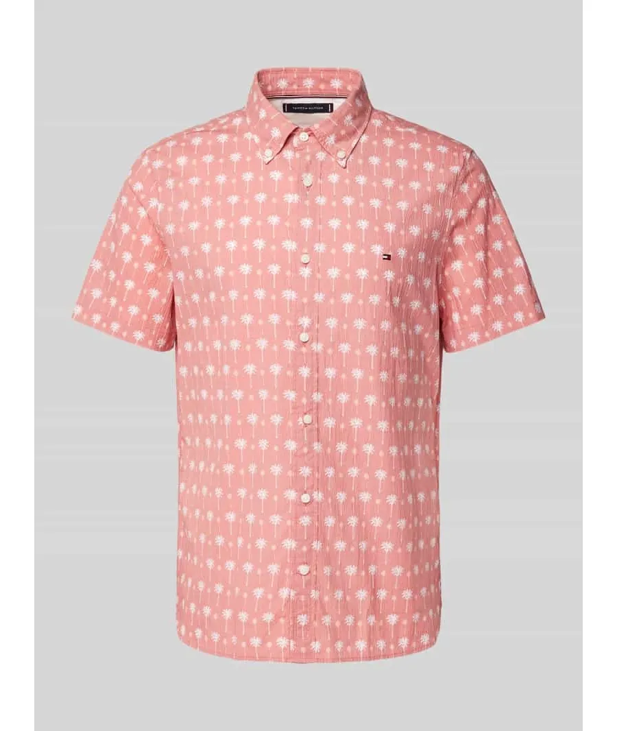 obrazek 1 Koszula casualowa o kroju slim fit we wzory na całej powierzchni