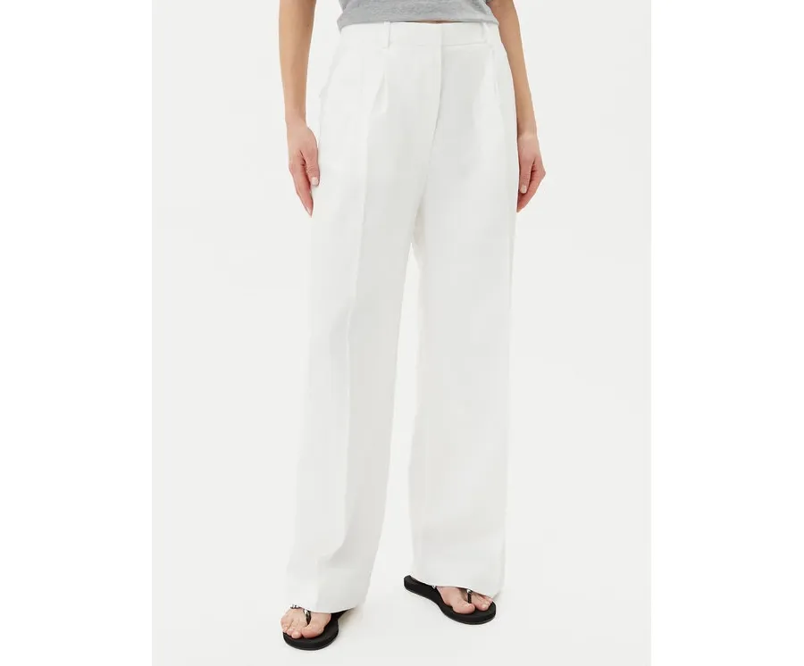 obrazek 1 Tommy Hilfiger Spodnie materiałowe WW0WW47214 Biały Regular Fit