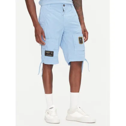 Zdjęcie Aeronautica Militare Szorty materiałowe 251BE041CT1122 Błękitny Regular Fit